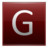 Letter G red Icon